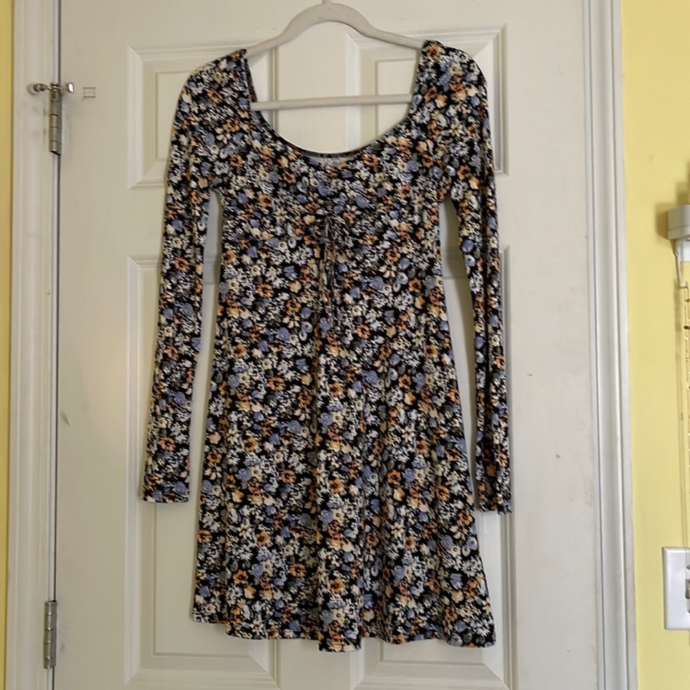 Floral long-sleeve dress